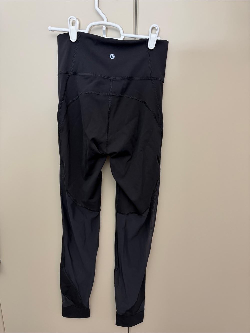 Lululemon Black Leggings with Mesh Panels - Picture 2 of 3